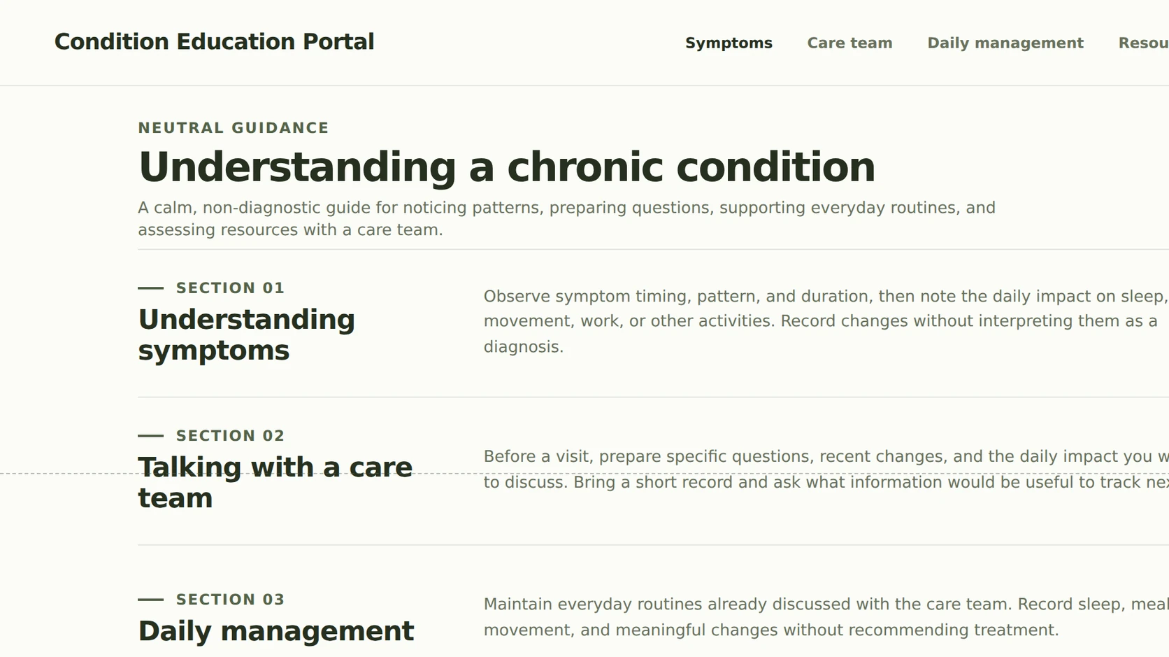 Sanitized education page with scroll-depth retention research annotated alongside it.